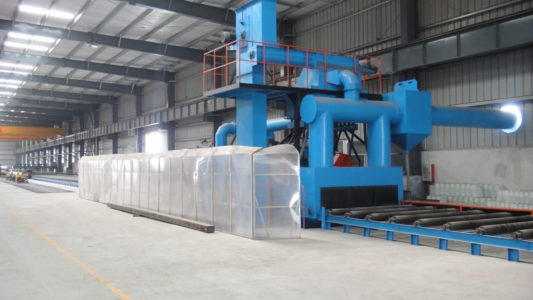 鋼材開平、預(yù)處理、切割下料線